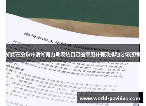 如何在会议中清晰有力地表达自己的意见并有效推动讨论进程